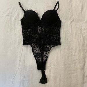 Black lace bodysuit